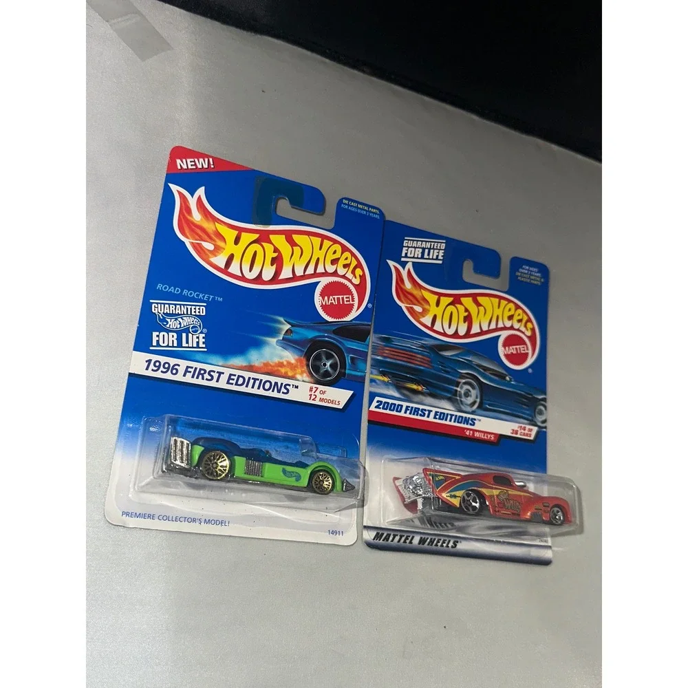 Hot Wheels 1996 First Editions Road Rocket & 2000 41 Willys Diecast Lot 2pc